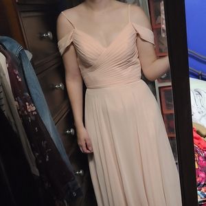 Pale pink bridesmaid dress